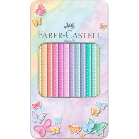 1 - PASTELLI FABER-CASTELL SPARKLE PASTEL - 12COL.PASTEL TRIANG. 201910