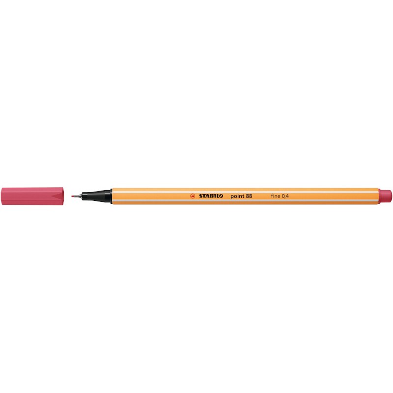 Penna Stabilo point 88/49 Fineliner rosso fragola