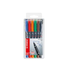 1 - Blister 6 colori Stabilo OHPen fine penna