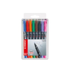 1 - Blister 8 colori Stabilo OHPen superfine penna