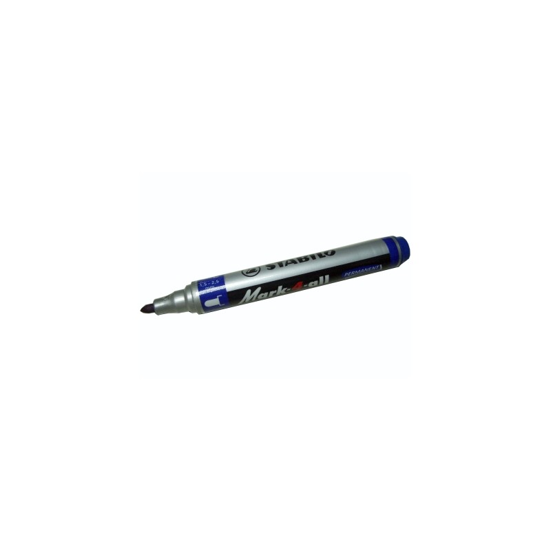 10 pz Pennarello Marker Stabilo Mark 4 All blu punta tonda 651/41