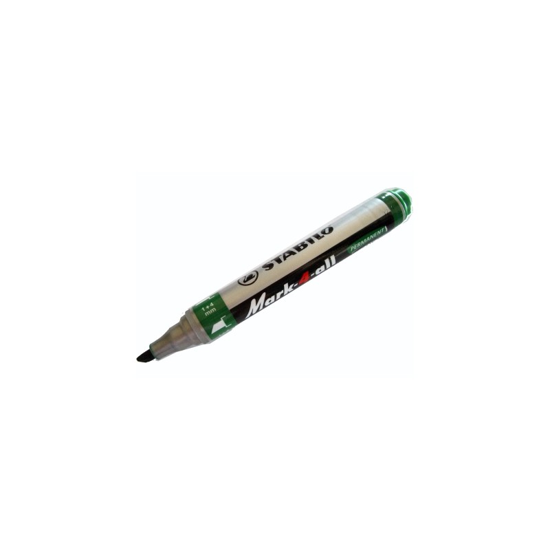 10 pz Pennarello Marker Stabilo Mark 4 All verde punta a scalpello 653/36