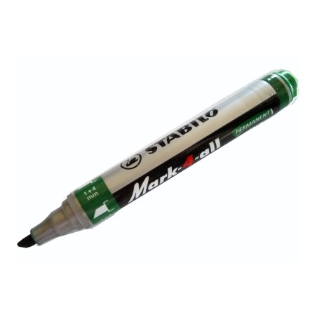 10 pz Pennarello Marker Stabilo Mark 4 All verde punta a scalpello 653/36