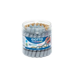 1 - FILA 50 PEZZI GLITTER GLUE GIOTTO 10,5ML. ORO/ARGENTO 5456