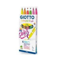 1 - TURBO SOFT BRUSH FLUO GIOTTO 6 COL. 427200