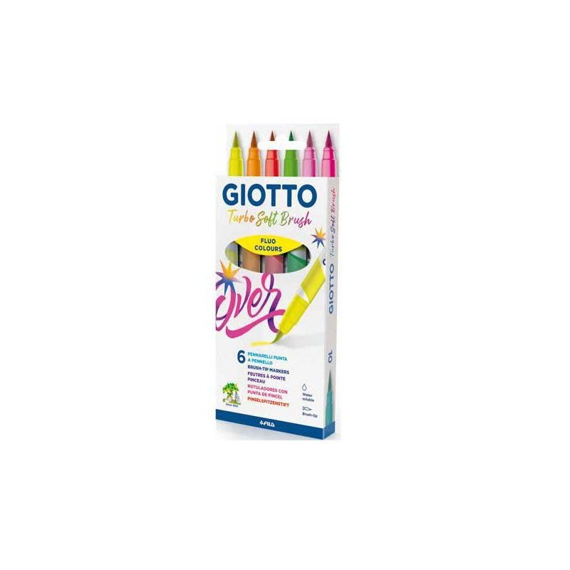 TURBO SOFT BRUSH FLUO GIOTTO 6 COL. 427200