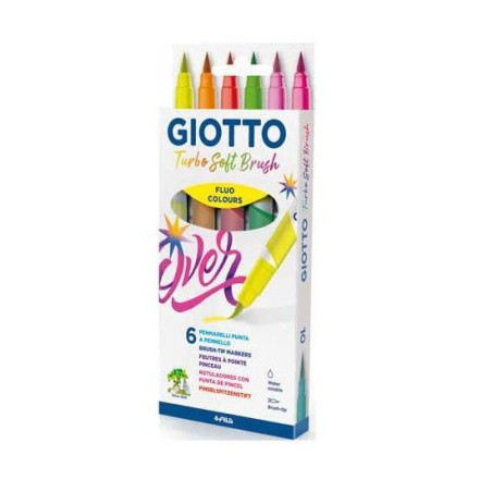 TURBO SOFT BRUSH FLUO GIOTTO 6 COL. 427200