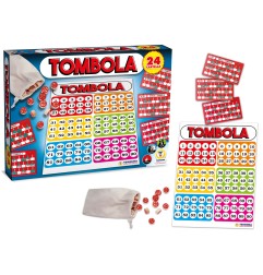 1 - TEOREMA GIOCO TOMBOLA 24 CARTELLE PLAST. C/TABELLONE 68538