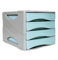 1 - CASSETTIERA ARDA PASTEL AZZURRO 4CASS. 15P4PPASBL