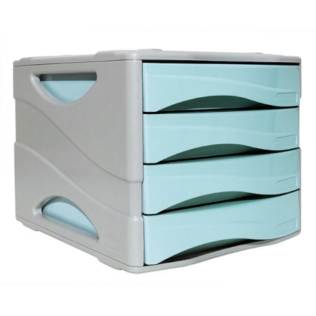 1 - CASSETTIERA ARDA PASTEL AZZURRO 4CASS. 15P4PPASBL