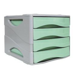 1 - CASSETTIERA ARDA PASTEL VERDE 4CASS. 15P4PPASV