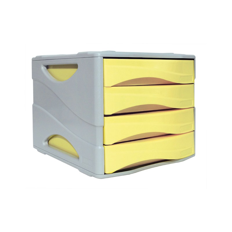 CASSETTIERA ARDA PASTEL GIALLO 4CASS. 15P4PPASG