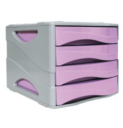 1 - CASSETTIERA ARDA PASTEL LILLA 4CASS. 15P4PPASVI