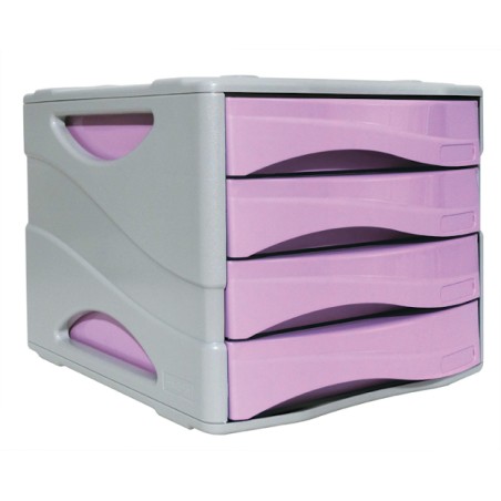 1 - CASSETTIERA ARDA PASTEL LILLA 4CASS. 15P4PPASVI