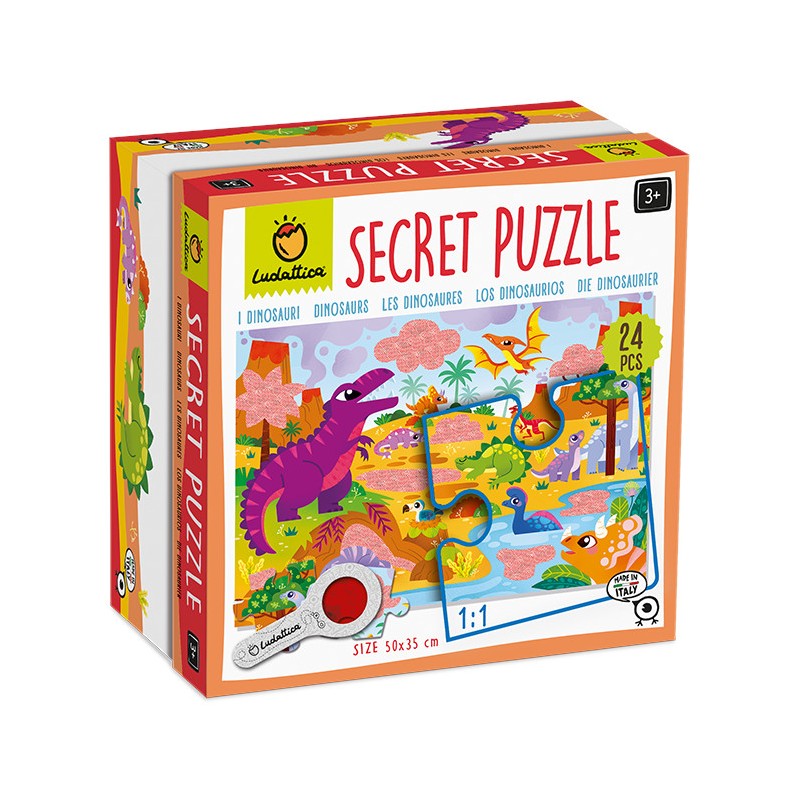 LUDATTICA SECRET PUZZLE - 24 PCS I DINOSAURI 21863