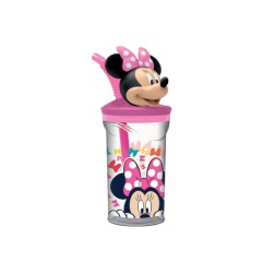 1 - BICCHIERE TRITAN MINNIE C/CANNUCCIA 3D ST51166