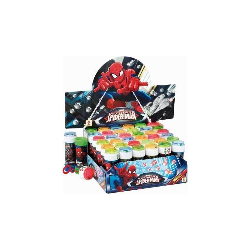 BOLLE DI SAPONE SPIDERMAN -36pz BUBBLE WORLD