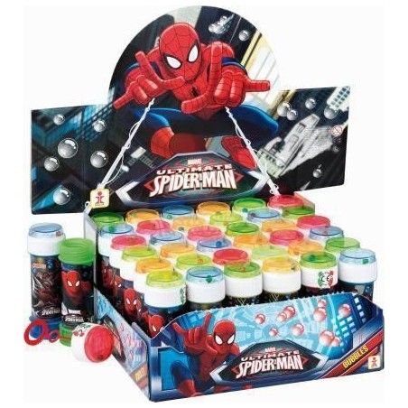 BOLLE DI SAPONE SPIDERMAN -36pz BUBBLE WORLD