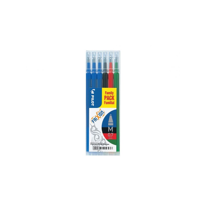 PILOT Ricarica per penna cancellabile col. ass. 6 pz.  006649