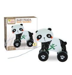 1 - TEOREMA FATTO DI LEGNO - BABY PANDA TRAINABILE 16 CM H 40634