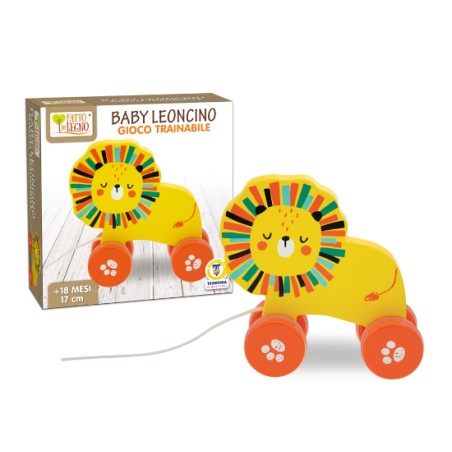 TEOREMA FATTO DI LEGNO - BABY LEONCINO TRAINABILE 16 CM H 40633