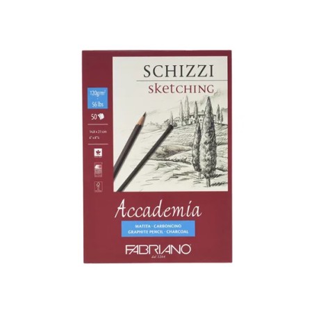 1 - BLOCCO COLLATO ACCADEMIA SKETCHING A5 120GR 50FG -FABRIANO 41121421