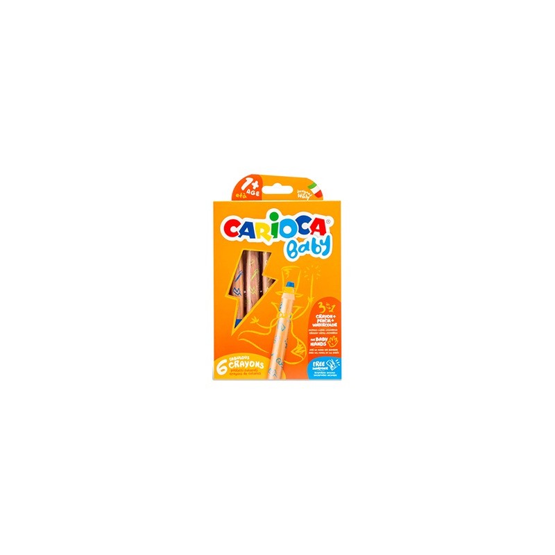 PASTELLONI CARIOCA BABY 3in1 CRAYON -6pz 42817