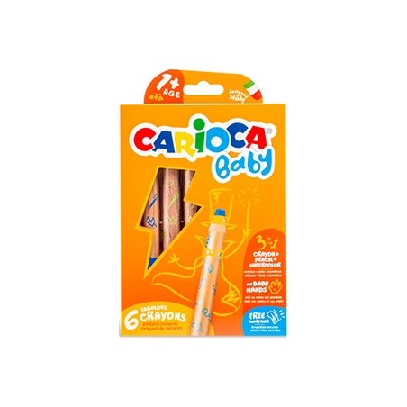 PASTELLONI CARIOCA BABY 3in1 CRAYON -6pz 42817