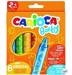 1 - PASTELLI CERA CARIOCA BABY WILD CRAYONS -8pz 42892