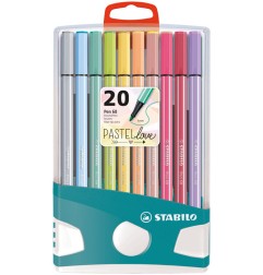 1 - STABILO PEN 68 ASTUCCIO -20 COL. PASTEL PARADE BE6820-0311