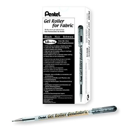 Roller Pentel for Fabric per tessuti BN15 - 12pz - Punta media Resistente all’Acqua