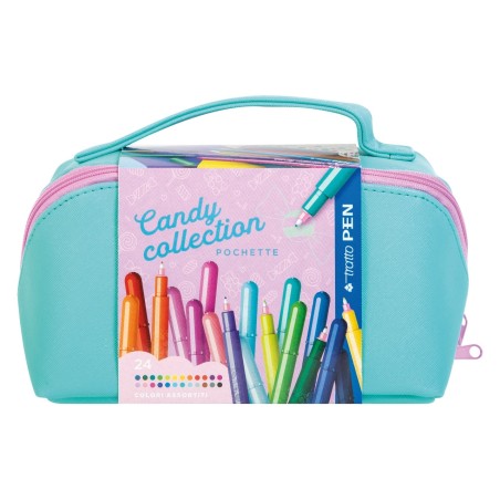 TRATTO PEN CANDY COLLECTION POCHETTE EXTRA LARGE con 24 penne colorate  813600