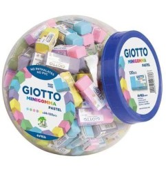 Gomme da Cancellare Giotto Pastel, 120 Pezzi, Colori Pastello minigomma 2339