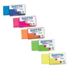 Giotto Boccia 120 Minigomme Fluo, Gomme da Cancellare Colorate colori assortiti 2327