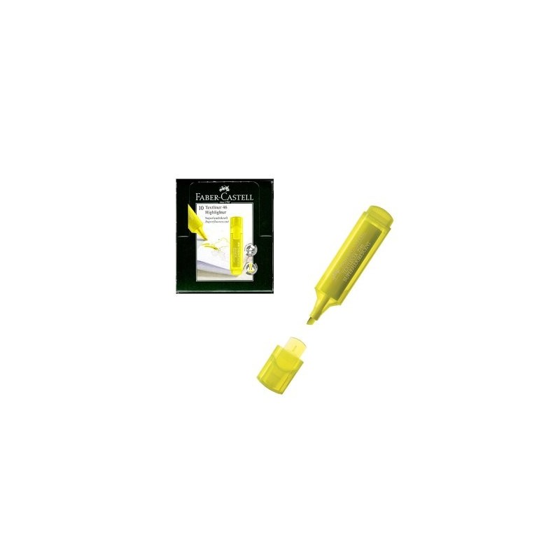 Evidenziatore Faber-Castell Textliner 46 Ice, Giallo Superfluorescente, Punta Biseautata 1-5 mm 154607