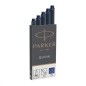 Confezione da 5 Cartucce Parker Quink Blu per Penne Stilografiche 1950384