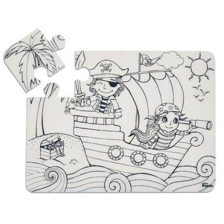 Funny Mat PUZZLE in polipropilene riutilizzabile stampata cm.30X40 -PIRATI- 3153