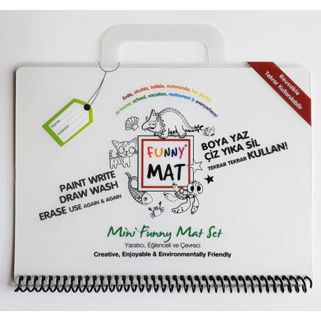 Funny Mat TRAVEL SET in polipropilene riutilizzabile stampata cm.16X21 -COLORA- 1146