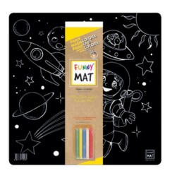 Funny Mat Black Tovaglietta in polipropilene riutilizzabile stampata cm.40x40 -SPAZIO- 1048