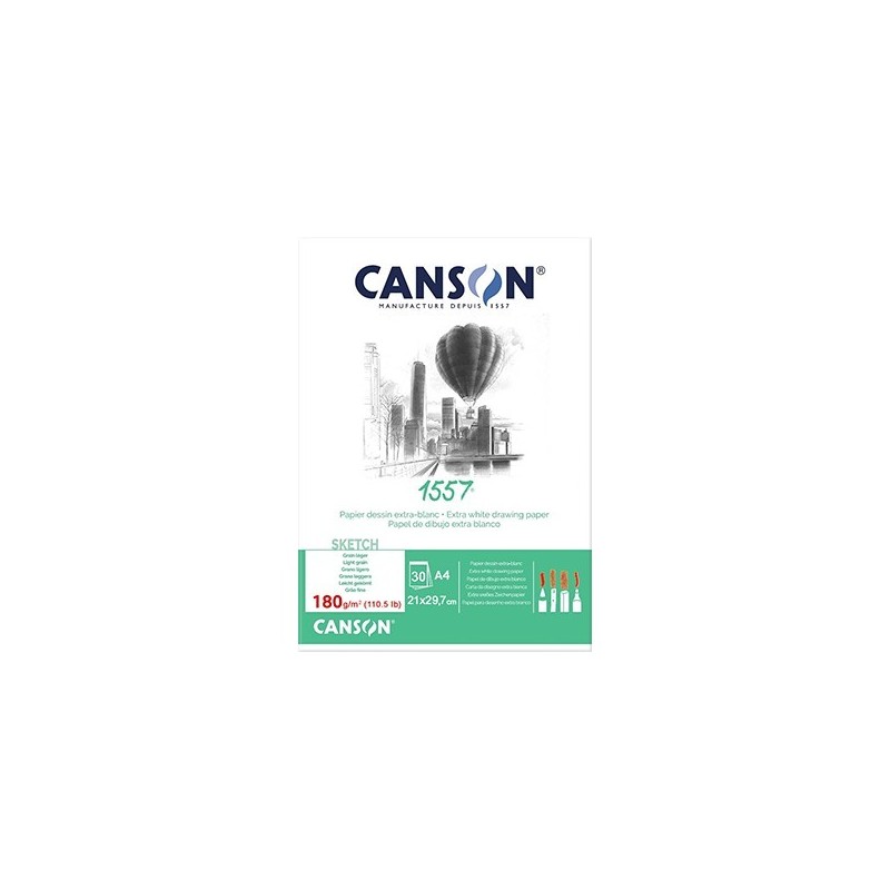 Blocco da Disegno Canson 1557 A4 - 180 g/m², 30 Fogli C204127414