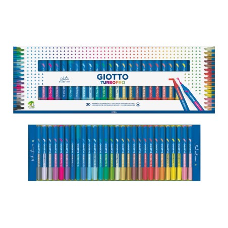 Set Pennarelli Giotto Turbo Pro Doppia Punta - 30 Colori F427900