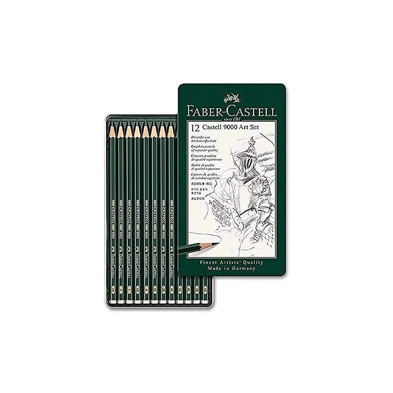 Set di Matite Faber-Castell Castell 9000 Art - 12 Matite (8B - 2H) - 119065