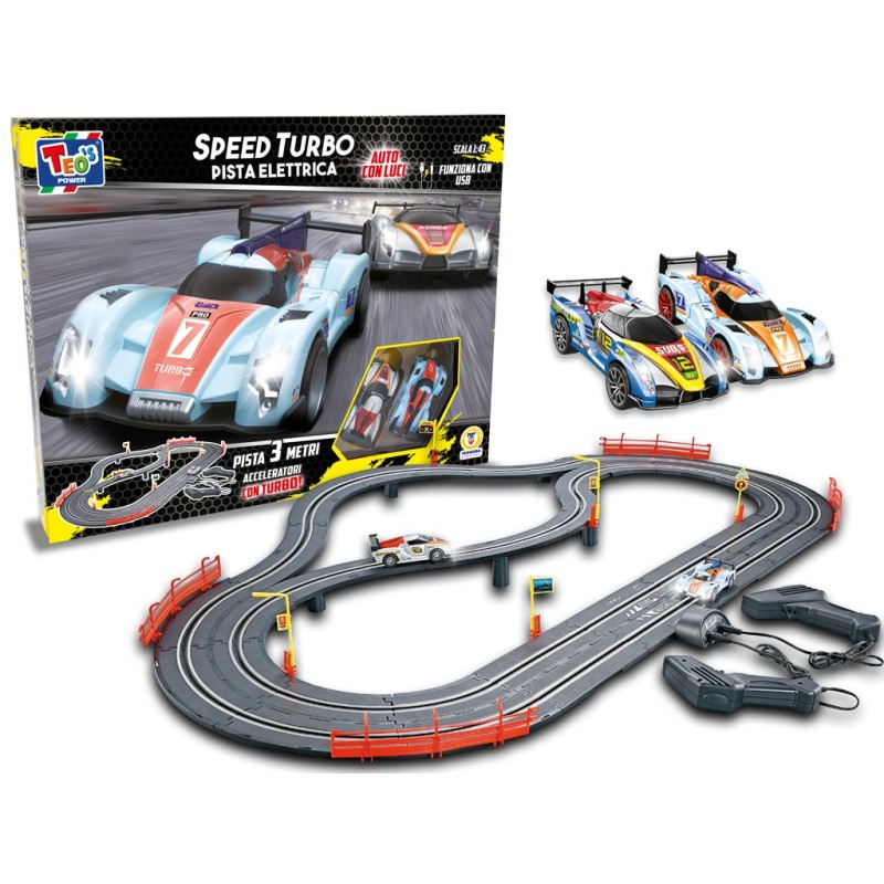 TEOREMA TEO'S - PISTA ELETTRICA SPEED TURBO CON USB  SCALA 1:43 67185