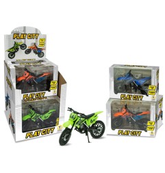 TEOREMA PLAYCITY - MOTOCROSS SCALA1:12 6PZ DISPLAY 3 ASS. 65618