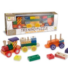 TEOREMA FATTO DI LEGNO - TRENINO PUZZLE TRAINABILE 40424