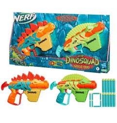 Nerf DinoSquad Stego-Duo - Set di 2 Blaster con 10 Dardi F6315