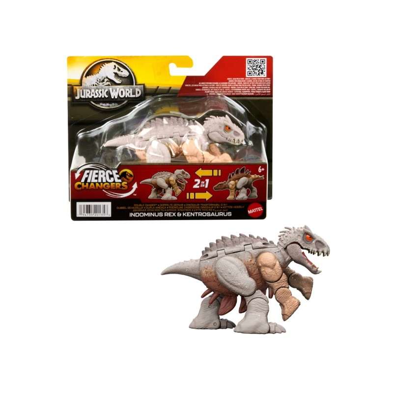 Jurassic World Double Danger Raptor & Iguanodon - Dinosauri Trasformabili HLP05