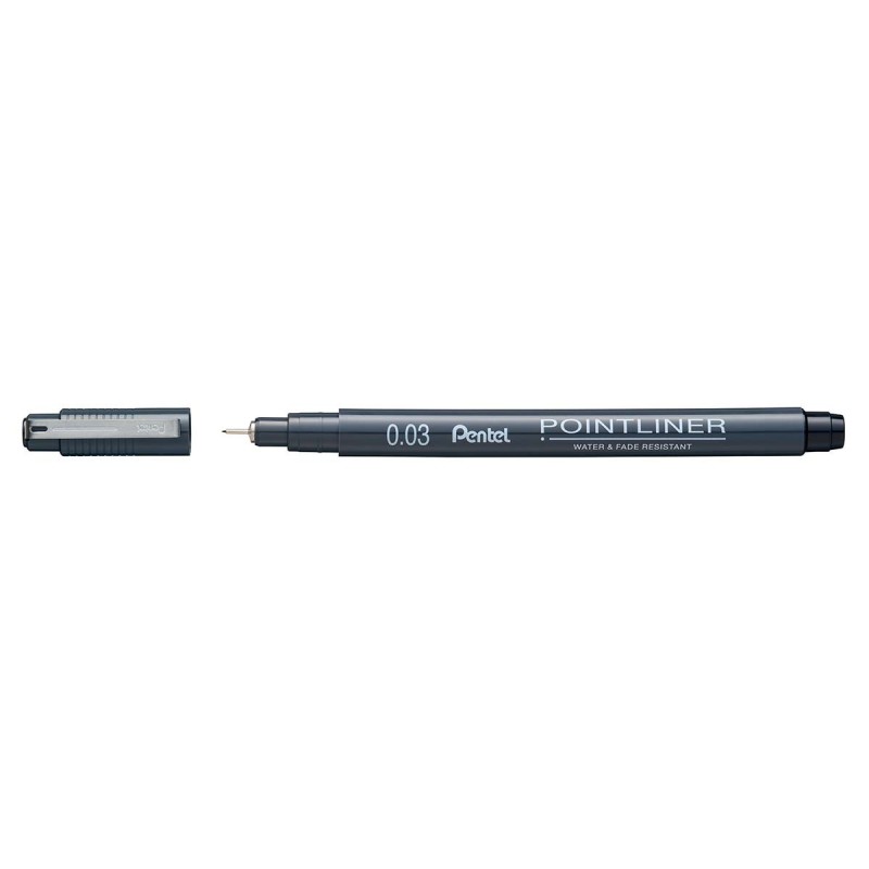 Pennarello a Punta Fine Pentel Pointliner 0,03 mm - Inchiostro Nero -12pz  S20P-03A