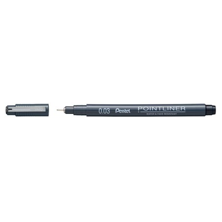 Pennarello a Punta Fine Pentel Pointliner 0,03 mm - Inchiostro Nero -12pz  S20P-03A