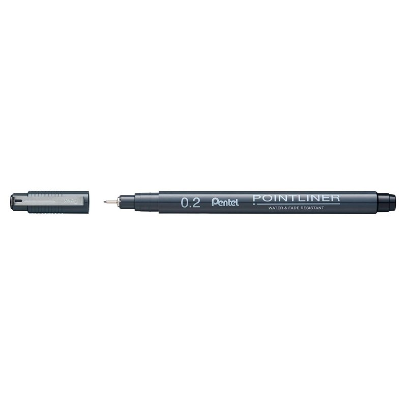 PENTEL POINTLINER 0,2 NERO -12pz  S20P-2A